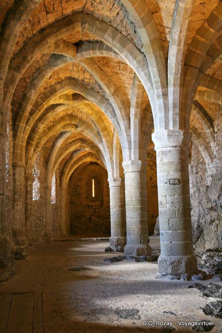 Arquitetura porão, Castelo de Chillon, Montreux - A Suíça