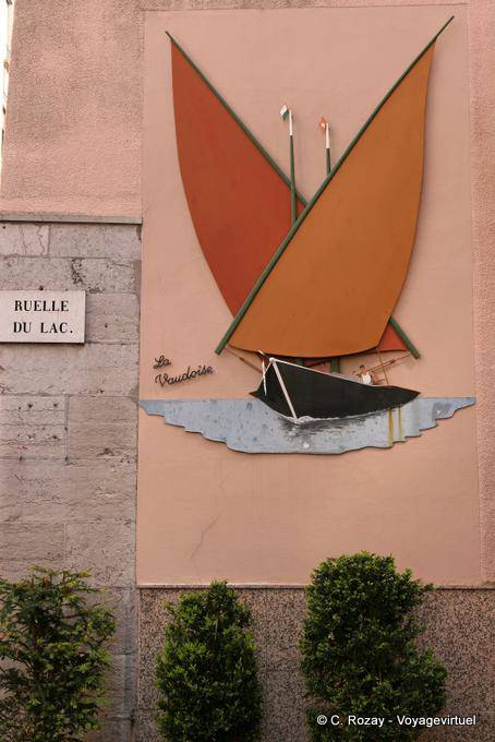 Vaudoise, fresco, Ruelle du Lac, Vevey - A Suíça