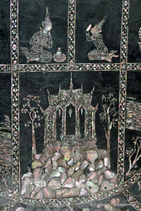 Pérola decorativa, Wat Pho (Wat Phra Chettuphon), Bangkok - Tailândia