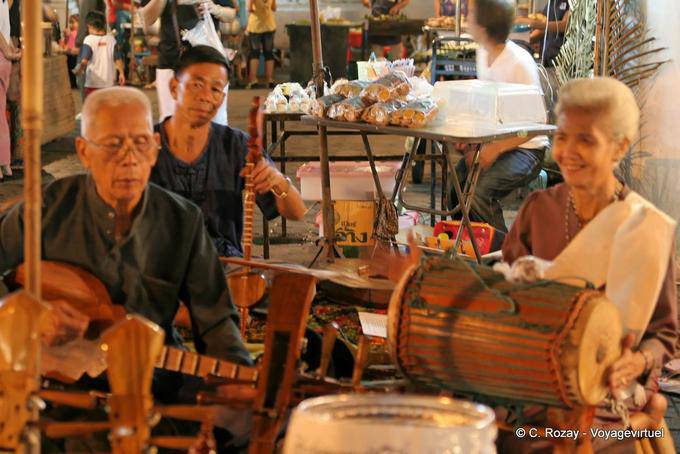 Músicos tradicionais, Chiang Mai - Tailândia