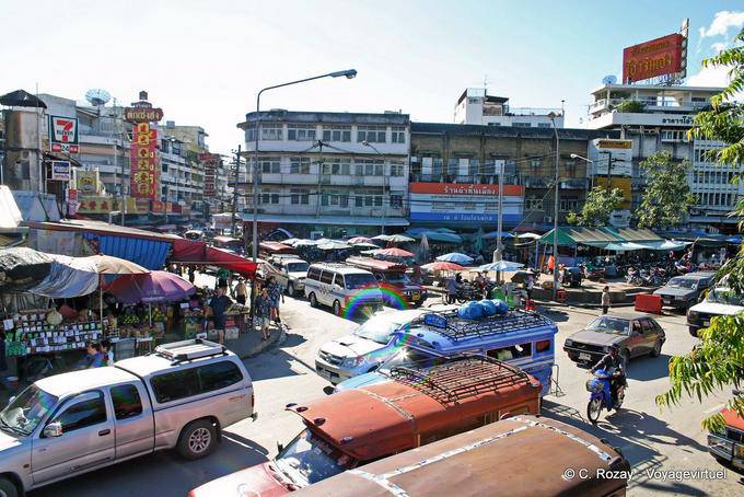 Tráfego da cidade, Chiang Mai - Tailândia