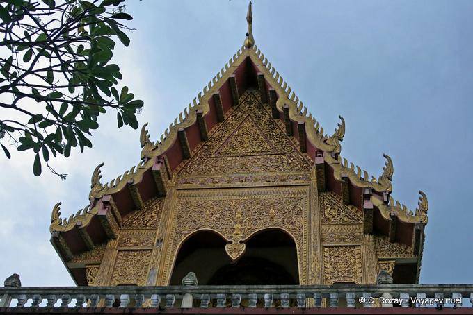 Decoração Wat Phan Tao detalhe, Chiang Mai Temple - Tailândia