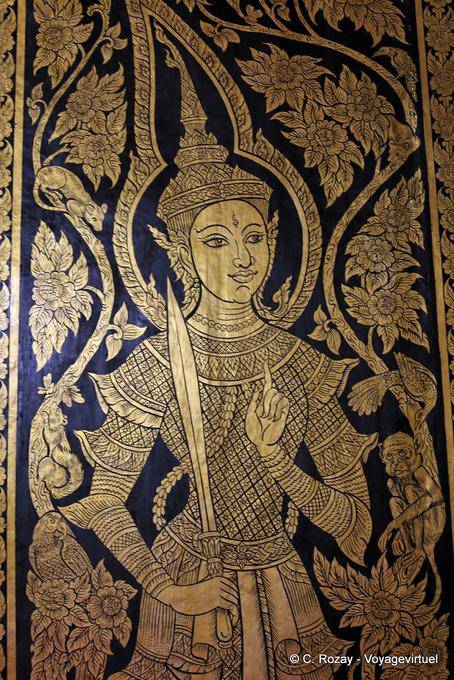 Decoração porta, Chiang Mai Temple - Tailândia