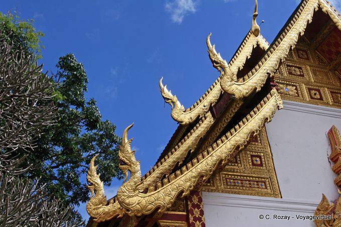 Telhado Nagas, Wat Doi Suthep, Chiang Mai - Tailândia