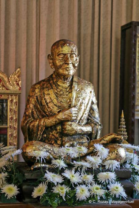Monk Representação, Wat Phra Singh, Chiang Mai - Tailândia