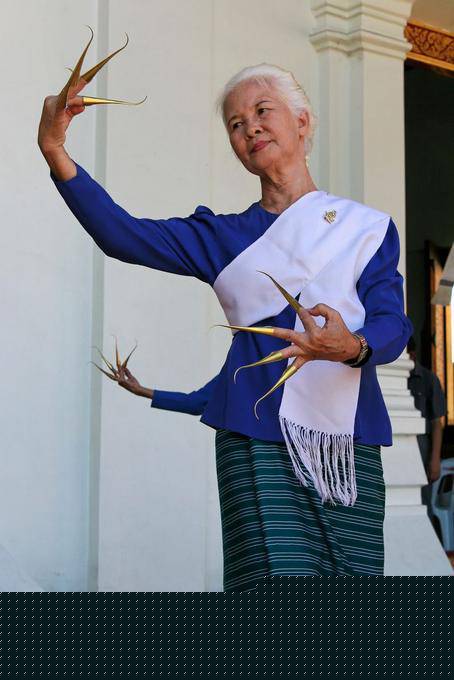 Mãos dançarino, Wat Phra Singh, Chiang Mai - Tailândia
