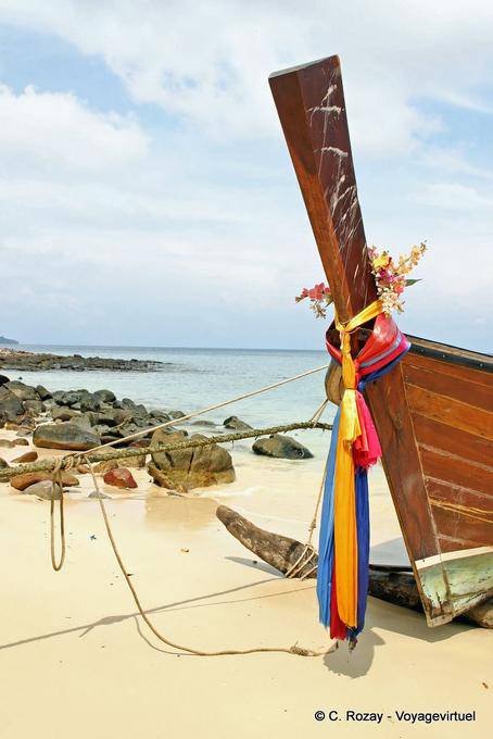 Nariz tradicional barco, Koh Phi Phi - Tailândia