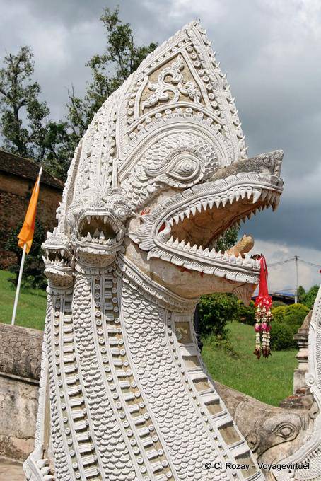 Cabeça do Naga branco, Lampang - Tailândia