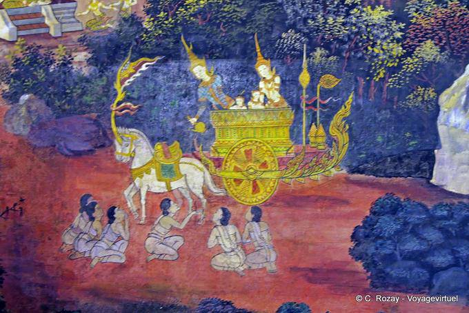 Mural na capela-mor, Wat Phra Si Rattana Mahathat, Phitsanulok - Tailândia