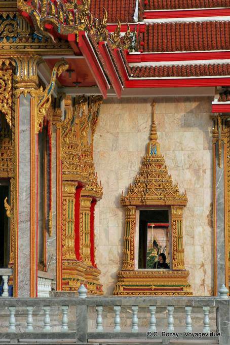 Harmonia decorativa de Wat Chalong, Phuket - Tailândia