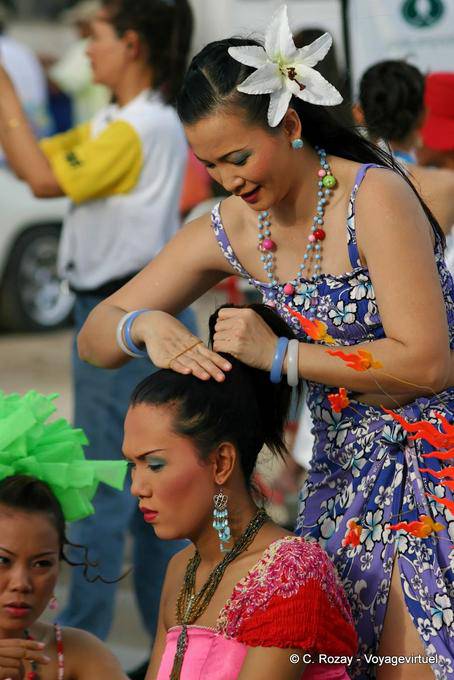 Rua cabeleireiro, Festival Patong, Phuket - Tailândia