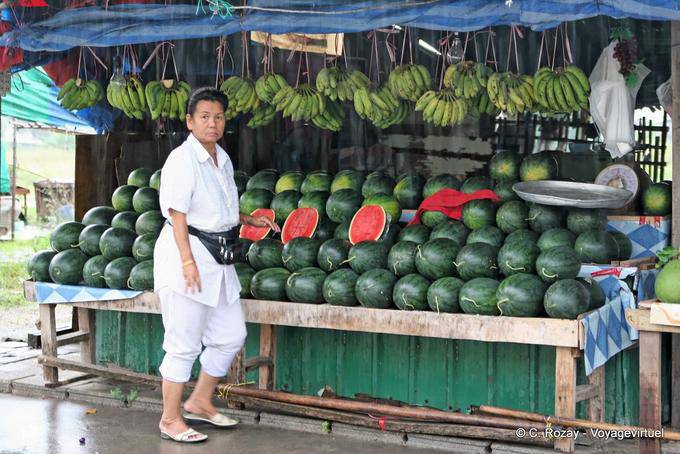 As melancias mercado, Phuket Town Gypsy - Tailândia