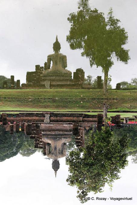 Reflexão budista, Sukhothai, Wat Mahathat - Tailândia