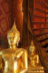 Alinhamento budista, Wat Choeng Phanan, Ayutthaya, Tailândia.