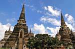 Ayutthaya, Wat Phra Sri Samphet, fundada no século XV pelo rei Borom Trai Lokanat, Tailândia.