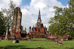 Claustro em ruínas, Wat Phra Sri Samphet, Ayutthaya, Tailândia.
