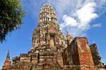 Ayutthaya, Wat Raj Burana torre santuário (a prang 1424), Tailândia.