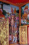 Real pintura da vida, Wat Phra Singh, Chiang Mai, Tailândia.