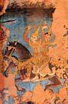 Restos de tinta velha, Wat Phra Singh, Chiang Mai, Tailândia.