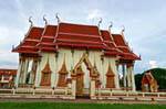 Perfil Ubosoth em Wat Chalong, Phuket, Tailândia.