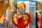 A bela penas, Festival Patong, Phuket, Tailândia.