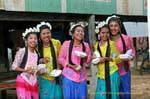 Blossoming meninas, Phuket Town Gypsy, Tailândia.