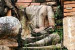 Cabeça rasgado, Sukhothai, Wat Mahathat, Tailândia.