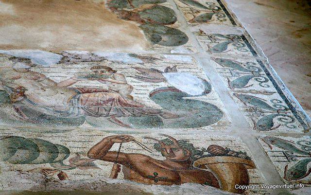 Museu Nacional de Carthage, fragmento de um mosaico gigante - Tunísia