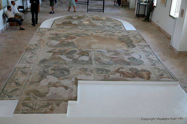 Museu Nacional de Carthage, mosaico romano gigante - Tunísia