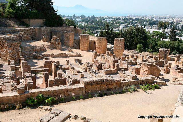 Carthage, sítio arqueológico, distrito Púnica Byrsa - Tunísia