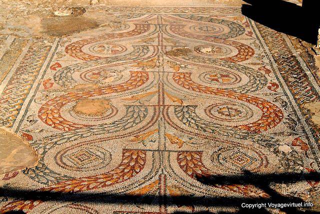 Dougga, piso de mosaico da Casa de Venus - Tunísia