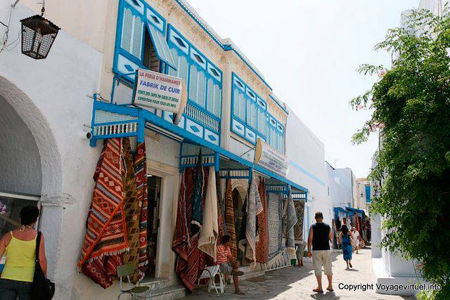 Arquitetura pérola de Hammamet, fabrica de couro! - Tunísia