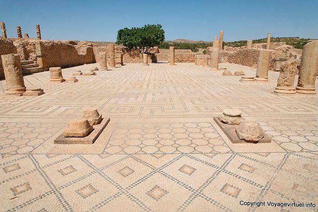 Sbeïtla, Palaestra des Thermes - Tunísia