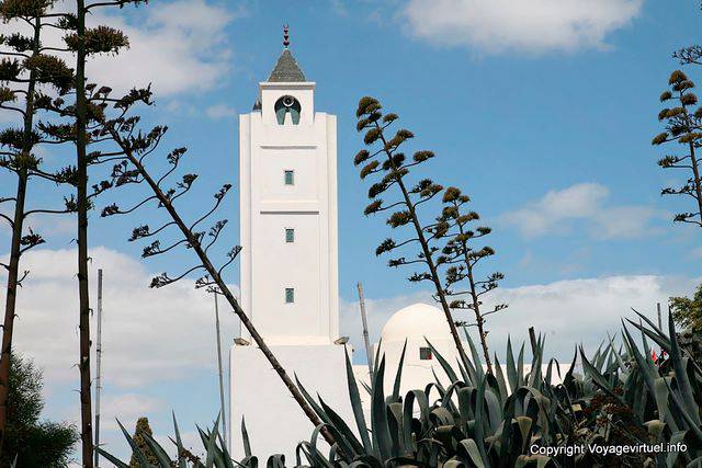 Sidi Bou Said, minarete da mesquita - Tunísia