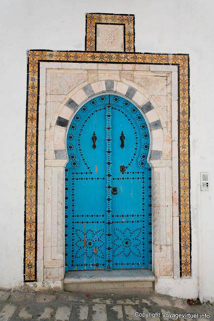 Sidi Bou Said, porta azul - Tunísia