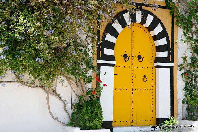 Sidi Bou Said, porta Yellow - Tunísia