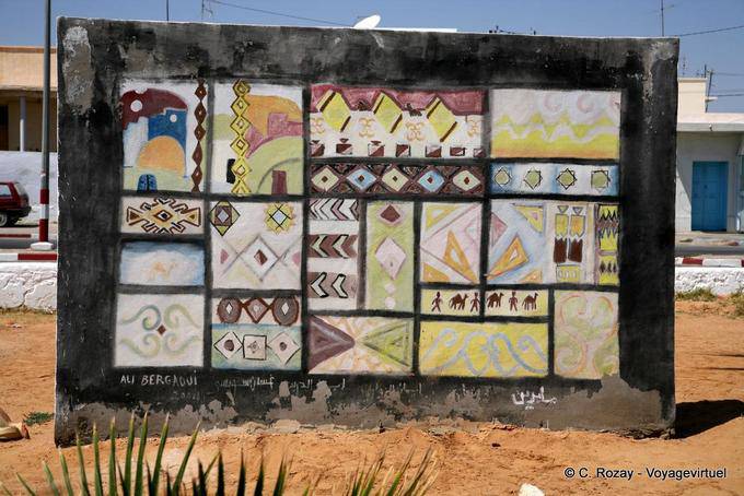 Parede colorida, Mahares - Tunísia