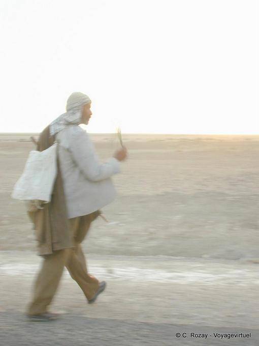 Shepherd, à luz da Chott el Jerid - Tunísia