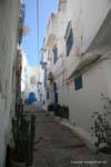 Sidi Bou Said, Montante pista pavimentada, Tunísia.