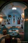 Dentro de um café Sousse medina, Tunísia.