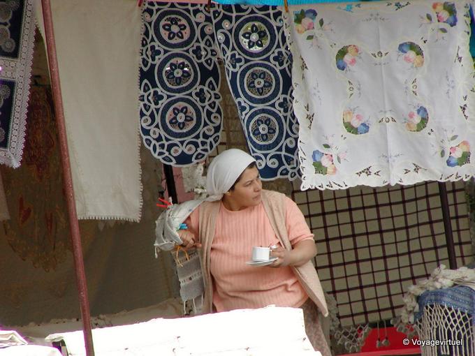 A hora do café em Selge - Turquia