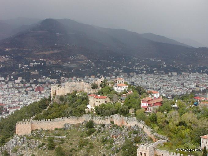 Panorama Alanya Kale Seljuk era cidadela - Turquia